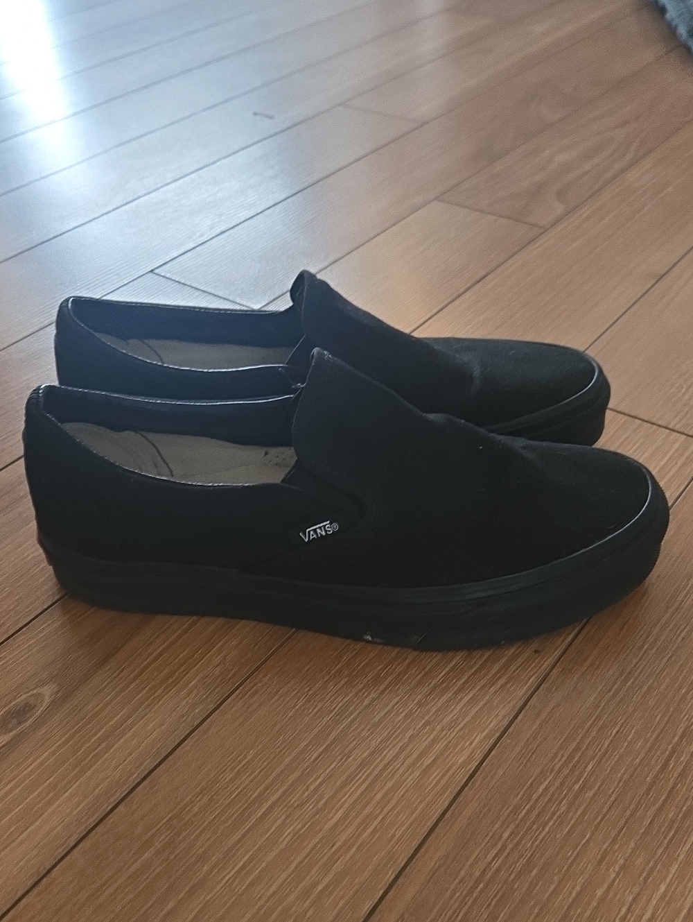 Vans Slip-On Canvas Loafers in Black